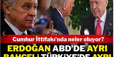 Erdoğan ABD'de başka; Bahçeli Türkiye'de başka konuştu