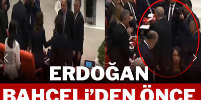 Erdoğan Bahçeli'den önce DEM partililerle el sıkıştı