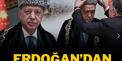 Erdoğan'dan kalpaklı fotoğraf