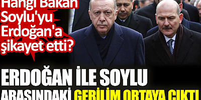 Erdoğan ile Soylu arasındaki gerilim ortaya çıktı. Hangi Bakan Soylu'yu Erdoğan'a şikayet etti?