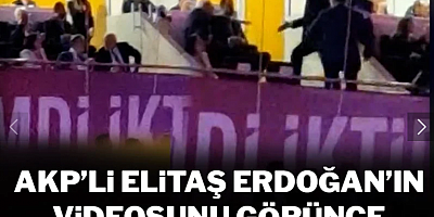 Erdoğan videosunu gören AKP'li Elitaş salonu terk etti!