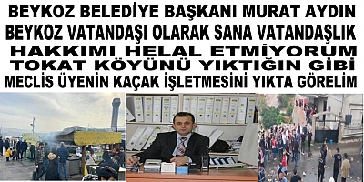 Erkan İzci Beykoz Belediye Başkanı Murat Aydın Ve Ekibine Vatandaşlık Hakkını Helal Etmiyor