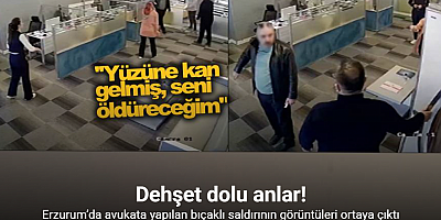 Erzurum’da avukata yapılan bıçaklı saldırının dehşet dolu anları