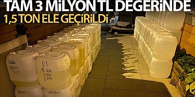 Esenler'de 1,5 ton kaçak alkol ve 3 milyon TL değerinde parfüm ele geçirildi