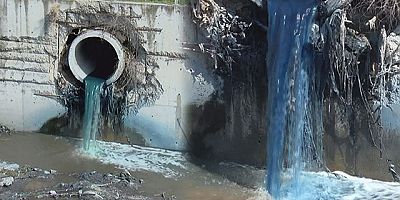 Esenyurt'ta dere mavi aktı, kırmızı dereden sonra mavi dere...