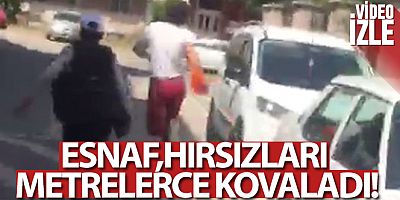 Esenyurt'ta esnaf, hırsızları metrelerce kovaladı