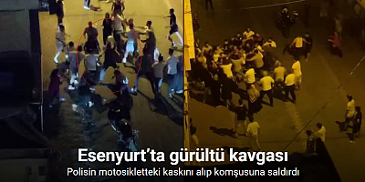 Esenyurt’ta iki aile arasında gürültü kavgası: Polisin motosikletteki kaskını alıp komşusuna saldırdı