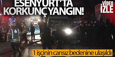 Esenyurt'ta kağıt fabrikasındaki yangın söndürüldü, 1 işçinin cansız bedenine ulaşıldı