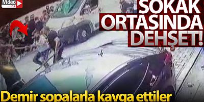Esenyurt'ta sokak ortasında demir sopalı kavga kamerada