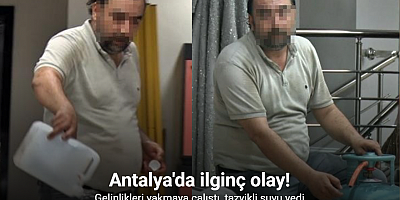 Eşinin mağazasına girip gelinliklerin üzerlerine kolonya döktü, tüpe çakmağı dayayınca tazyikli suyu yedi