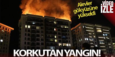 Eskişehir'de korkutan yangın: 66 dairelik apartmanın çatısı alevler içinde kaldı