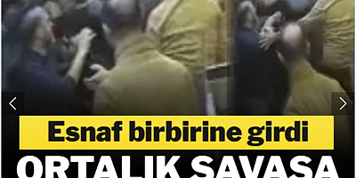 Esnaf birbirine girdi, ortalık savaş alanına döndü