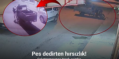 Esnafın motosikletini çalan hırsızlar kamerada