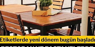Etiketlerde yeni dönem bugün başladı: Restoran ve pastanelerde artık o para alınmayacak