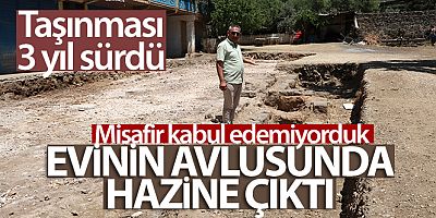 Evinin avlusunda tarihi hazine çıktı, taşınması 3 yıl sürdü