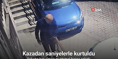 Eyüpsultan’da kazadan saniyelerle kurtuldu