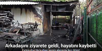 Eyüpsultan’da kurban kesim alanında feci ölüm: Arkadaşını ziyarete geldi yanarak can verdi