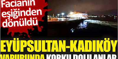 Eyüpsultan-Kadıköy vapurunda facianın eşiğinden dönüldü