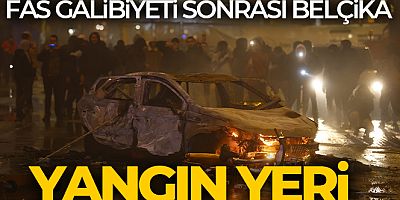 Fas galibiyeti sonrası Belçika sokakları karıştı