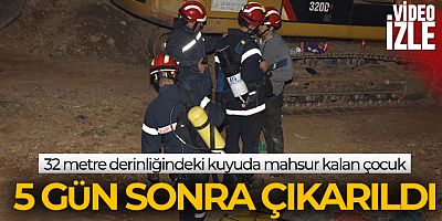 Fas'ta 32 metre derinliğindeki kuyuda mahsur kalan çocuk 5 gün sonra çıkarıldı
