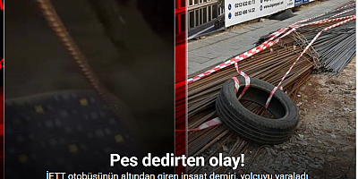Fatih’te İETT otobüsünün altından giren inşaat demiri, yolcuyu yaraladı