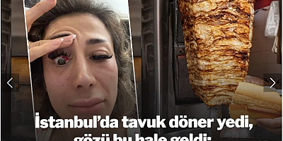 Fitness eğitmeni İstanbul'da tavuk döner yedi: Gözü bu hale geldi