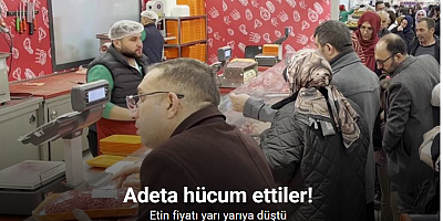 Fiyatı yarı yarıya düşen ete hücum ettiler