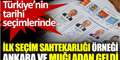 FLAŞ HABER Türkiye'nin tarihi seçimlerinde ilk seçim sahtekarlığı örneği Ankara ve Muğla'dan geldi