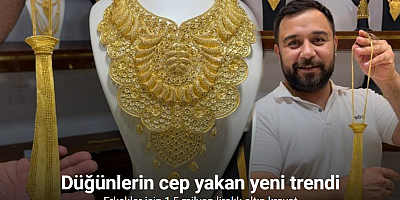Gaziantep’te düğünlerin cep yakan yeni trendi: Altın kravat