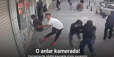 Gaziantep’te silahlı kavgada 4 kişi yaralandı: O anlar kamerada