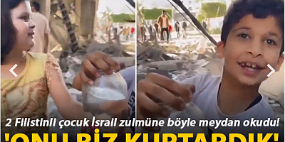 Gazze'deki saldırıda enkazdan akvaryumdaki balıkları kurtaran Filistinli çocukların sevinci kamerada