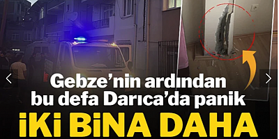 Gebze'nin ardından Darıca'da panik anları! Binanın kolonları patladı, daire sakinleri tahliye edildi