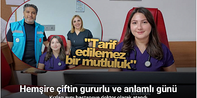 Gediz Devlet Hastanesinde görev yapan hemşire çiftin gururlu ve anlamlı günü
