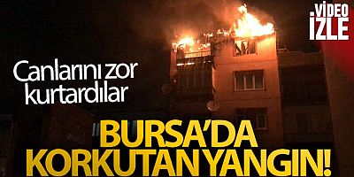 Gemlik'te korkutan yangın: Bina sakinleri canlarını zor kurtardı, 1 kişi zehirlendi