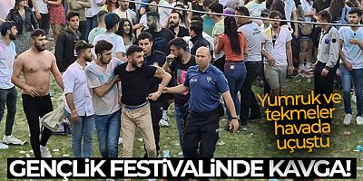 Gençlik festivaline taciz iddiası gölge düşürdü! Çıkan kavgayı polis güçlükle ayırdı