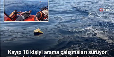 Girne'de batan gemiden denize savrulan eşyalar görüntülendi