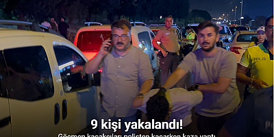 Göçmen kaçakçıları polisten kaçarken kaza yaptı: Otomobilden balık istifi 9 kişi çıktı