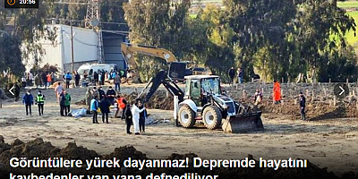 Görüntülere yürek dayanmaz! Depremde hayatını kaybedenler yan yana defnediliyor