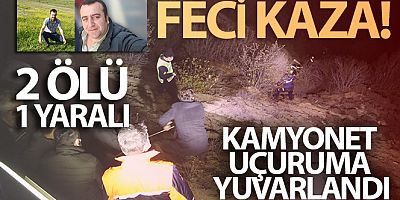 Gümüşhane'de kamyonet uçuruma yuvarlandı: 2 ölü, 1 yaralı