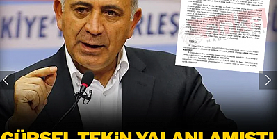Gürsel Tekin yalanlamıştı, belgesi ortaya çıktı