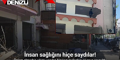 Güvenlik önlemleri alınmadan yapılan bina yıkımı tehlike saçtı