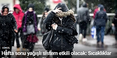 Hafta sonu yağışlı sistem etkili olacak: Sıcaklıklar 7 dereceye kadar düşecek