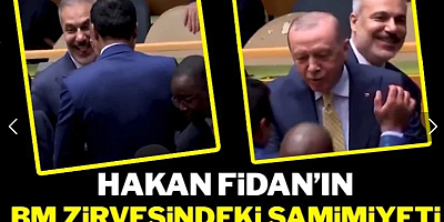 Hakan Fidan'ın BM zirvesindeki samimiyeti kameraya yakalandı
