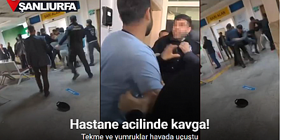 Hastane acilinde kavga kamerada
