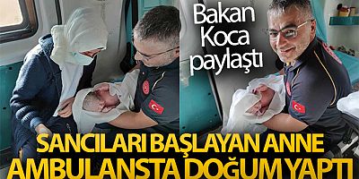Hastane yolunda doğum sancıları başlayan anne, ambulansta doğum yaptı