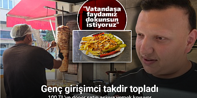 Hatay’da genç girişimci 100 TL’ye döner satıp askıya yemek koyuyor