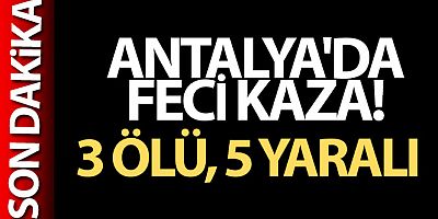 Havaalanına giden otobüs takla attı: 3 ölü, 5 yaralı