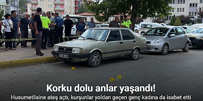 Husumetlisine ateş açtı, kurşunlar yoldan geçen genç kadına da isabet etti