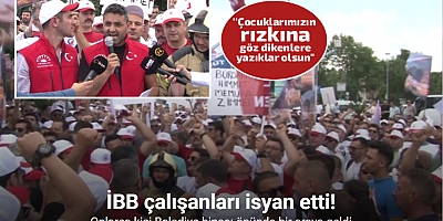 İBB personeli özlük ve sosyal hakları için Saraçhane’de toplandı
