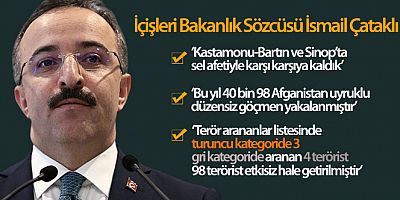 İçişleri Bakan Yardımcısı Çataklı: '98 terörist etkisiz hale getirilmiştir'